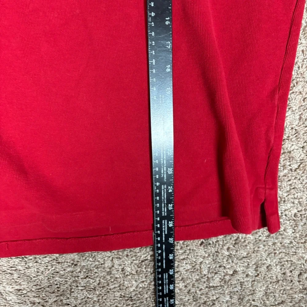 Polo Ralph Lauren Mens Red 100% Cotton Quarter Zip Pullover Sweater Large